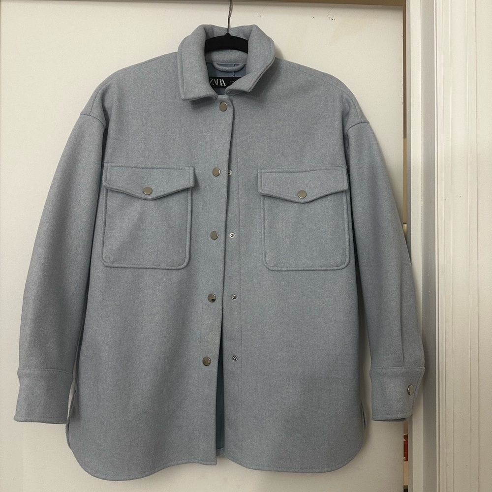 Zara Soft Coat - Light Blue